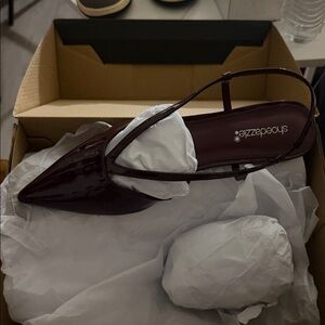 Shoe Dazzle Deep Red Strappy Heels